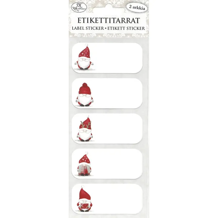 J.K. Primeco etikettitarra kapea Pukki ja muori 2ark