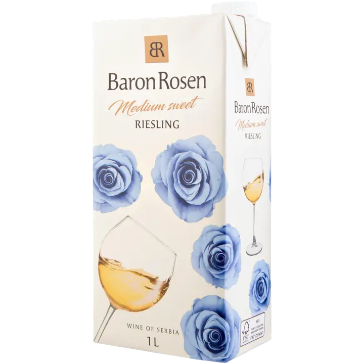 Baron Rosen Medum Sweet Riesling vein 9%vol 1L