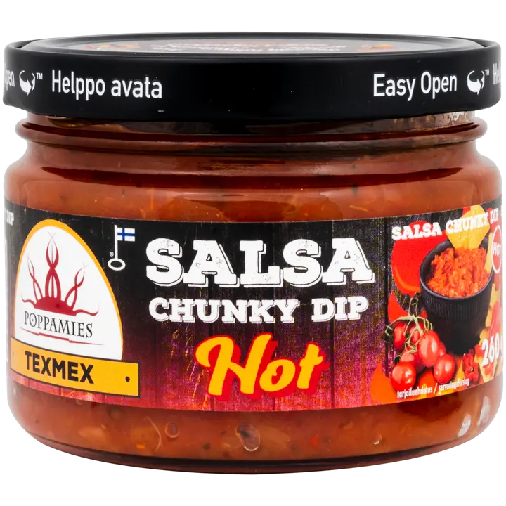 Poppamies Texmex Salsa Chunky Dip Hot salsakastike 260g