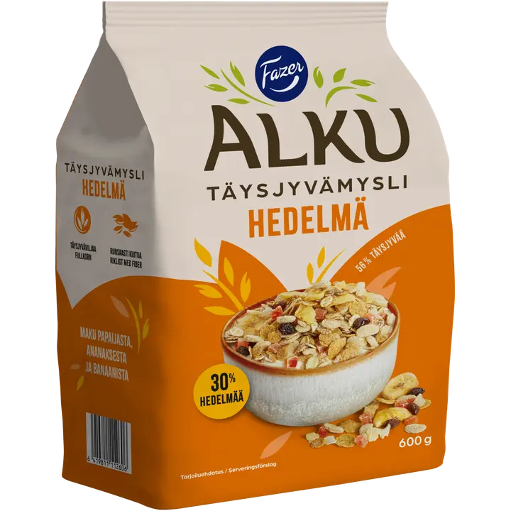 Fazer Alku Hedelmä täysjyvämysli 600 g