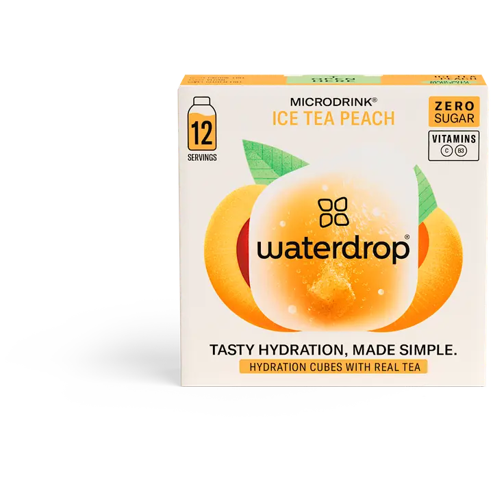 Waterdrop Microdrink Ice Tea Peach Persikka jääteen makuinen porekuutio 12x2,1g