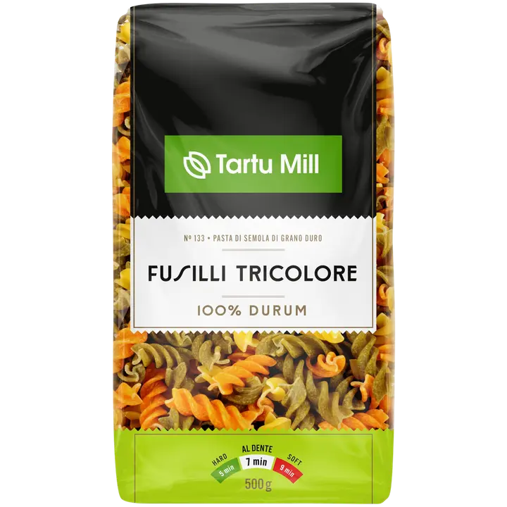 Tartu Mill durum pasta fusilli tricolore 500g