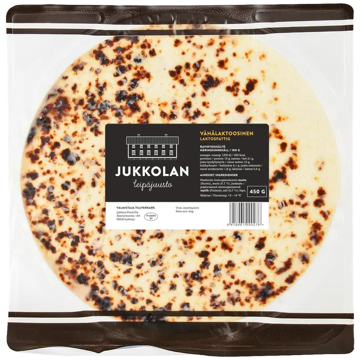 Jukkolan vähälaktoosinen leipäjuusto 450 g
