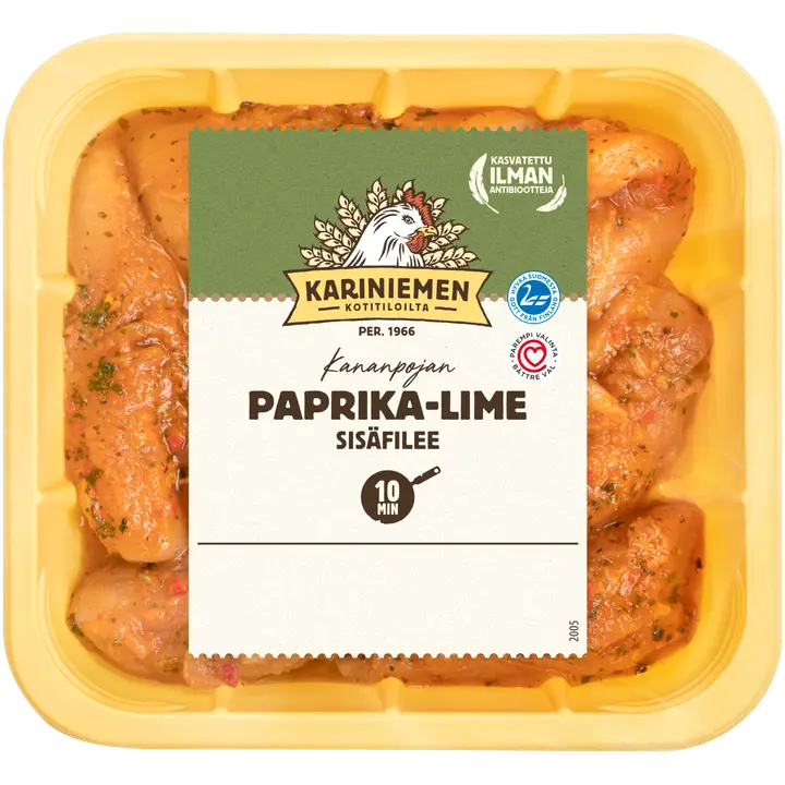 Kariniemen Kananpojan sisäfilee paprika-lime 400 g