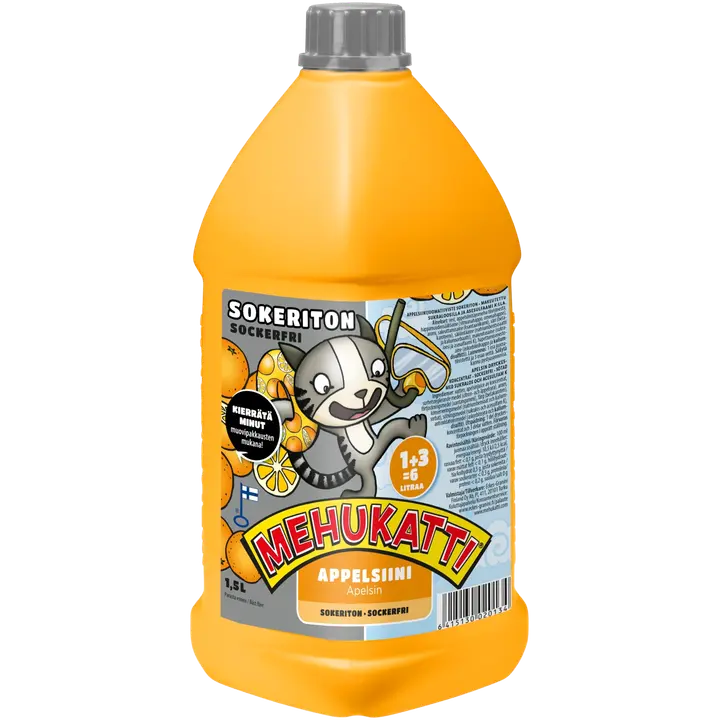Mehukatti Sokeriton Appelsiinimehujuomatiiviste 1+3 1,5 L