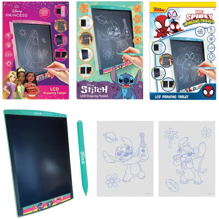 LCD tahvel pliiatsiga Disney 3ass.