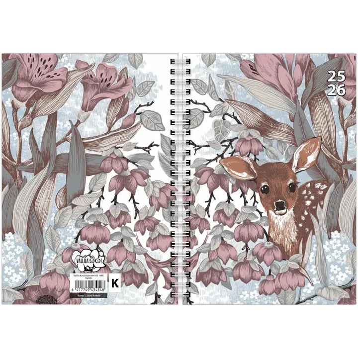 Vallila koulukalenteri 25-26 Vallila A5 Bambi 18kk