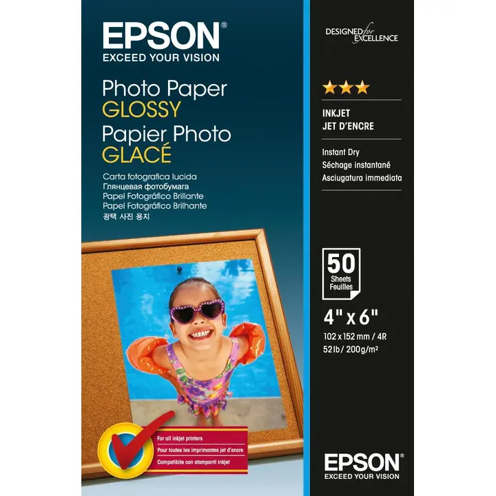 Epson Glossy valokuvapaperi 10x15cm 50 arkkia