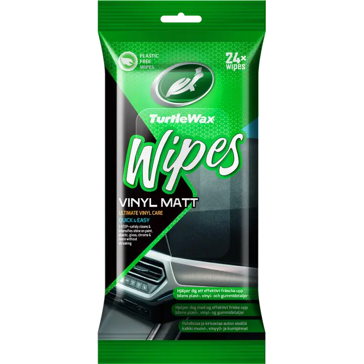 Turtle Wax puhdistusliina kumi&muovi matta 24kpl