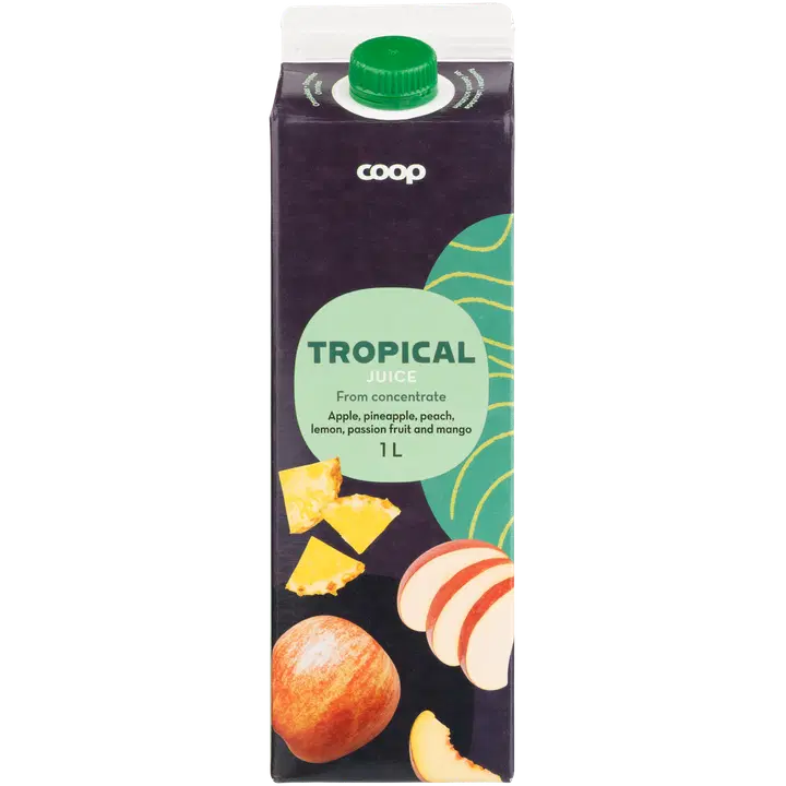 Coop trooppinen hedelmätäysmehu 1 l