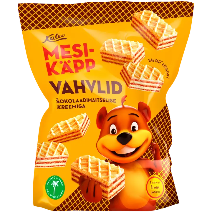 Kalev Mesikäpp šokolaadimaitselise kreemiga vahvlid 250 g