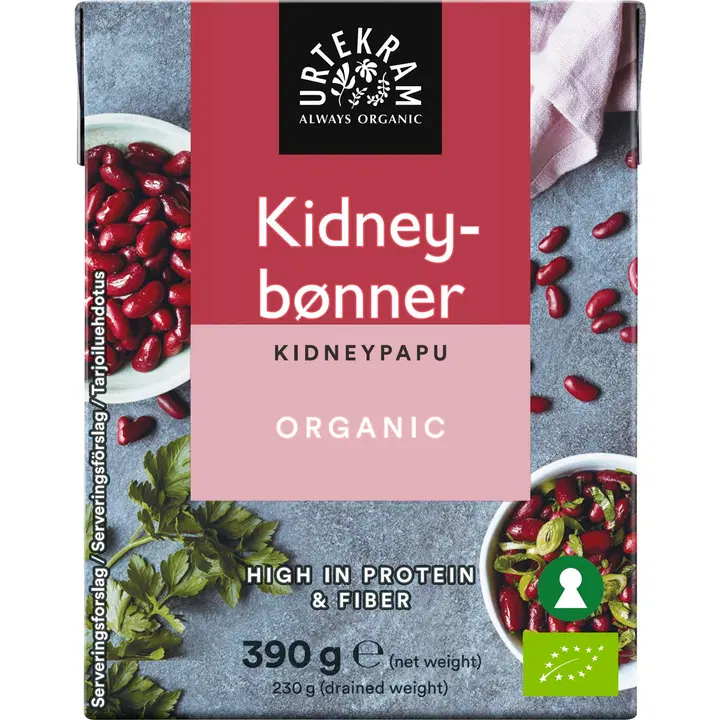 URTEKRAM Röda Kidneybönor eko 390 g