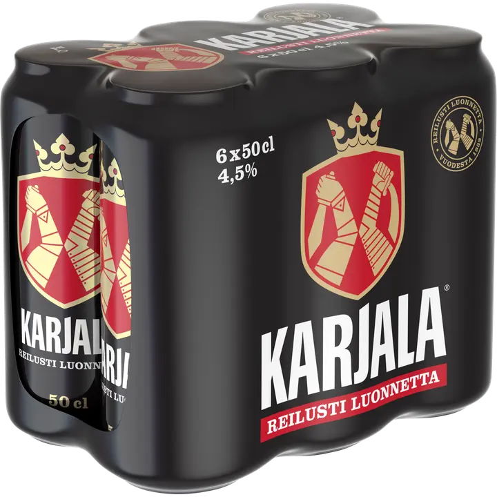 6 x Karjala olut 4,5% 0,5 l