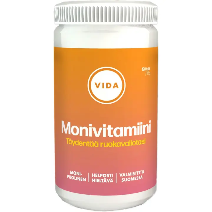 Vida Ravintolisävalmiste Monivitamiini 120 tablettia / 112 g