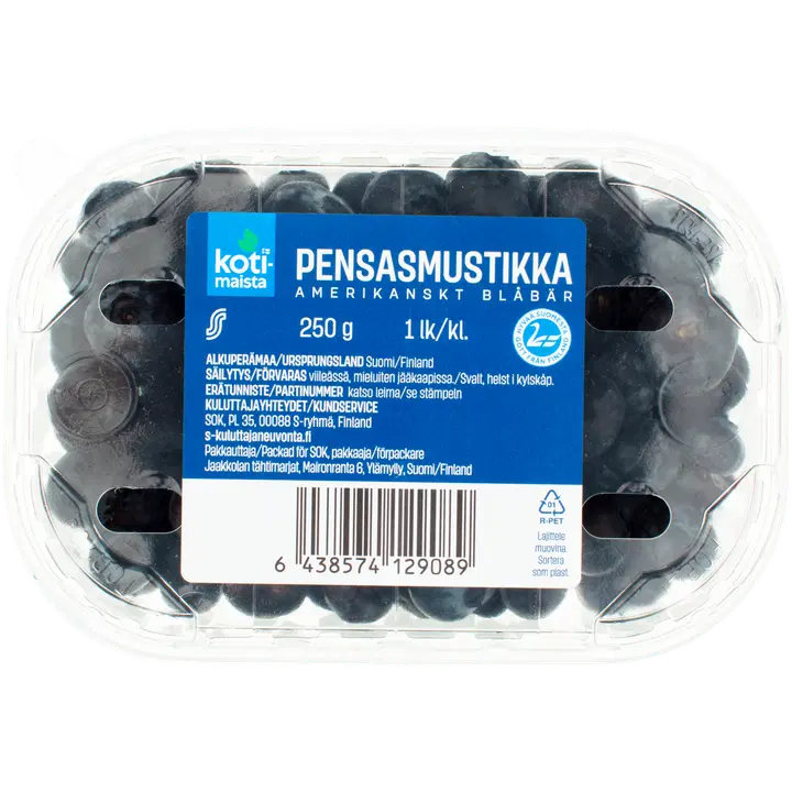 Kotimaista pensasmustikka 250 g