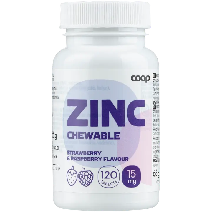 Coop Tsink maasika-vaarika toidulisand 120tk 15mg