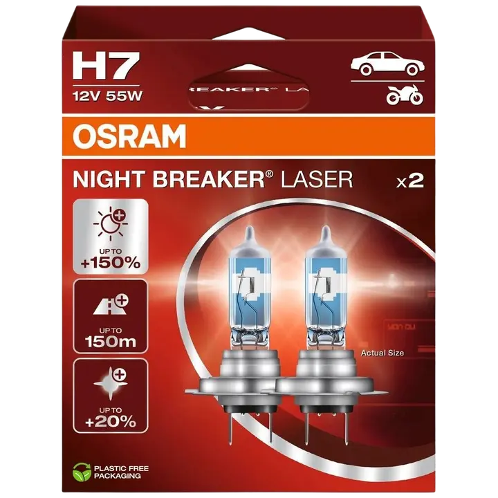 Autolambid Night Break Laser + 150% H7 - 12V – 55W, 2 tk