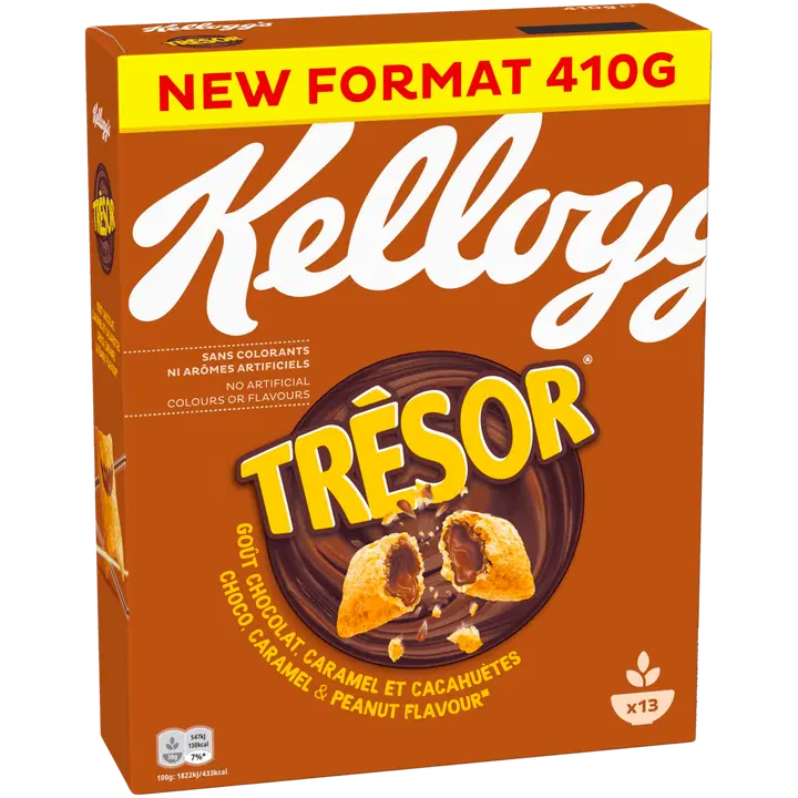 KELLOGG'S Tresor Choco, Caramel&Peanut flavour 410g