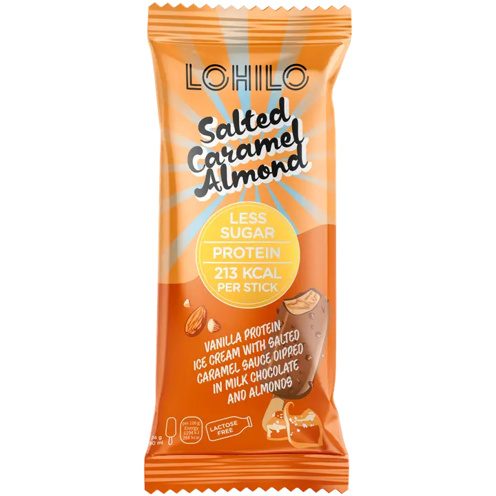 Lohilo Salted caramel almond stick proteiinijäätelö 74g