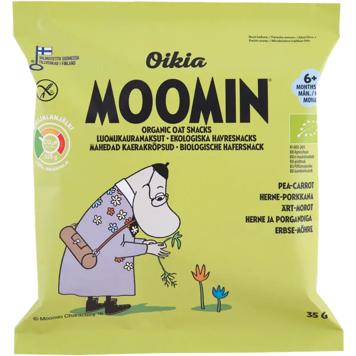 Muumi Oikia Muumi ökoloogiline kaerakrõps herne ja porgandiga 35g