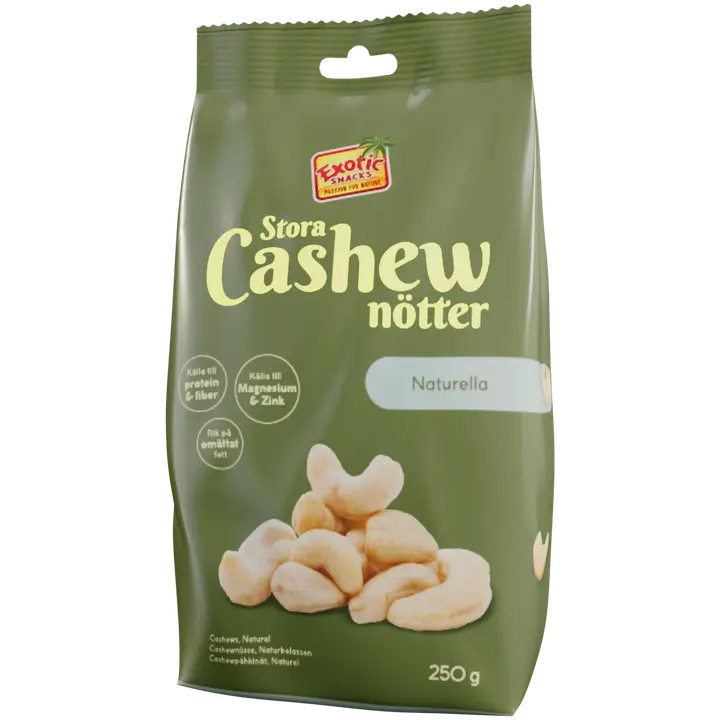 Exotic Snacks Cashewpähkinät Maustamaton 250g