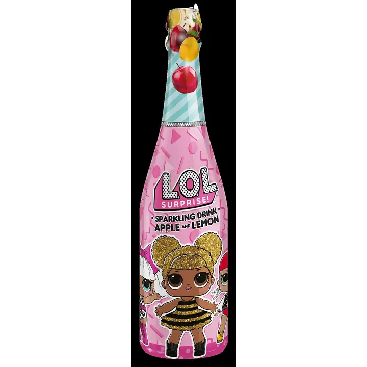 LOL Surprise kupliva juhlajuoma 750ml
Hedelmäjuoma omenan ja sitruunan maulla, sokerilla ja makeutusaineella. Hedelmämehupitoisuus: 20,5 %.