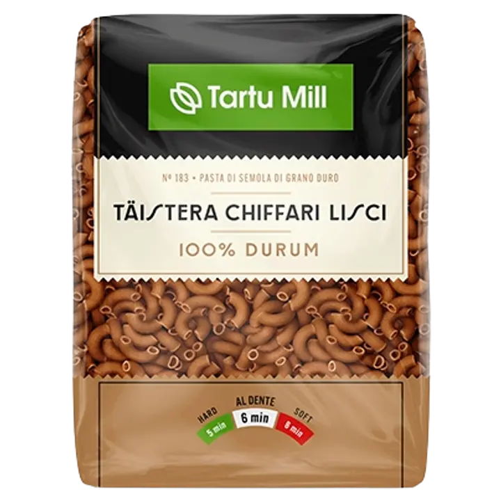Tartu Mill pasta täistera durum chiffari lisci 500g