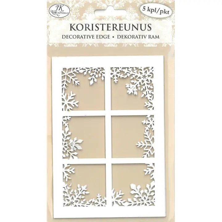 J.K. Primeco koristereunus Ikkuna ja lumihiutaleet 5kpl