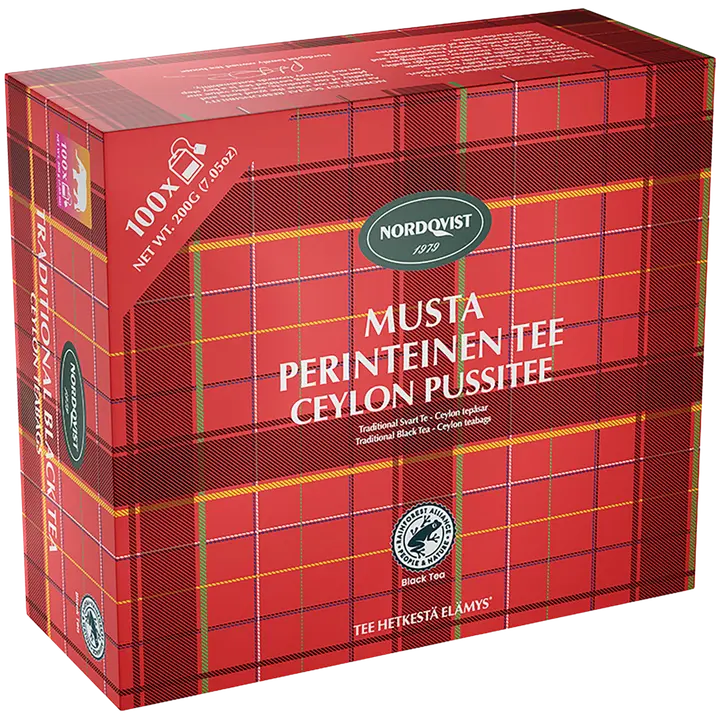 Nordqvist Ceylon Perinteinen 100 x 2g musta pussitee