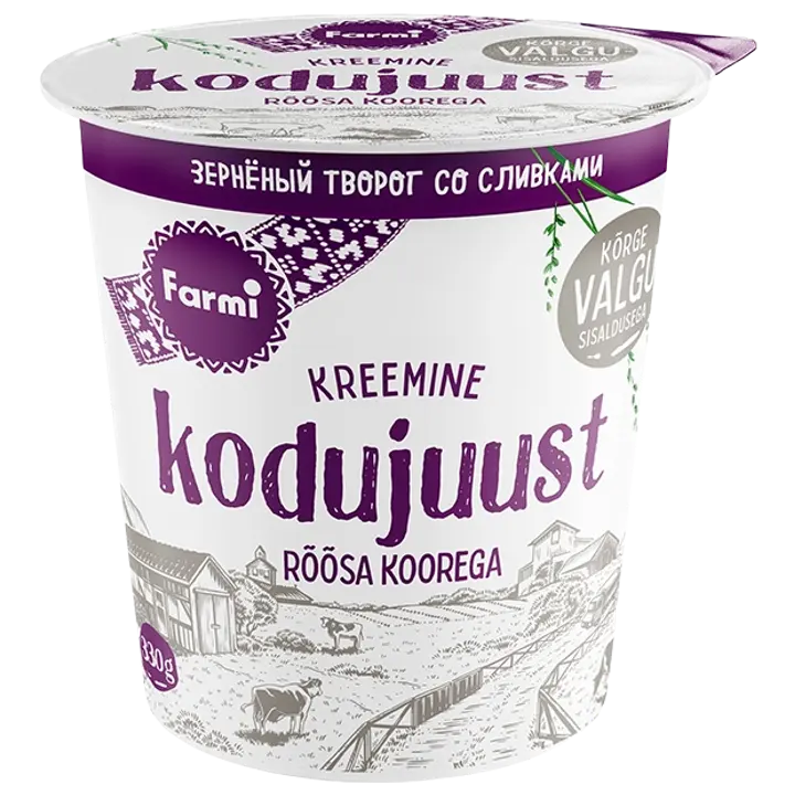 Farmi Rohke koorega kodujuust, 330 g
