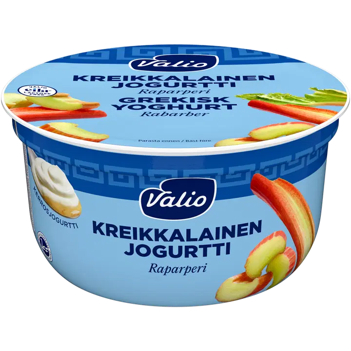 Valio kreikkalainen jogurtti raparperi laktoositon 150 g