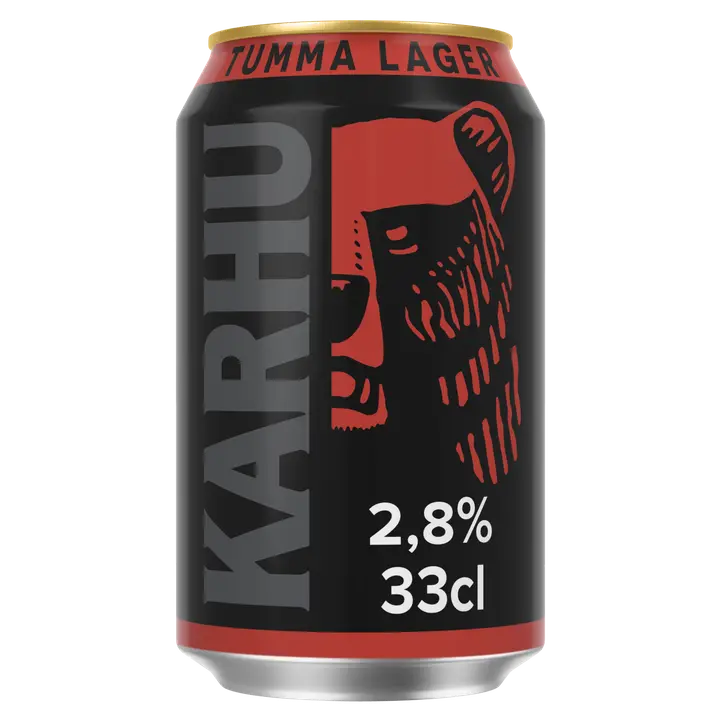 Karhu Tumma Lager olut 2,8 til-% tölkki 0,33 L