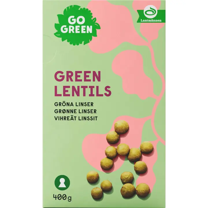 GoGreen Vihreät linssit 400 g
