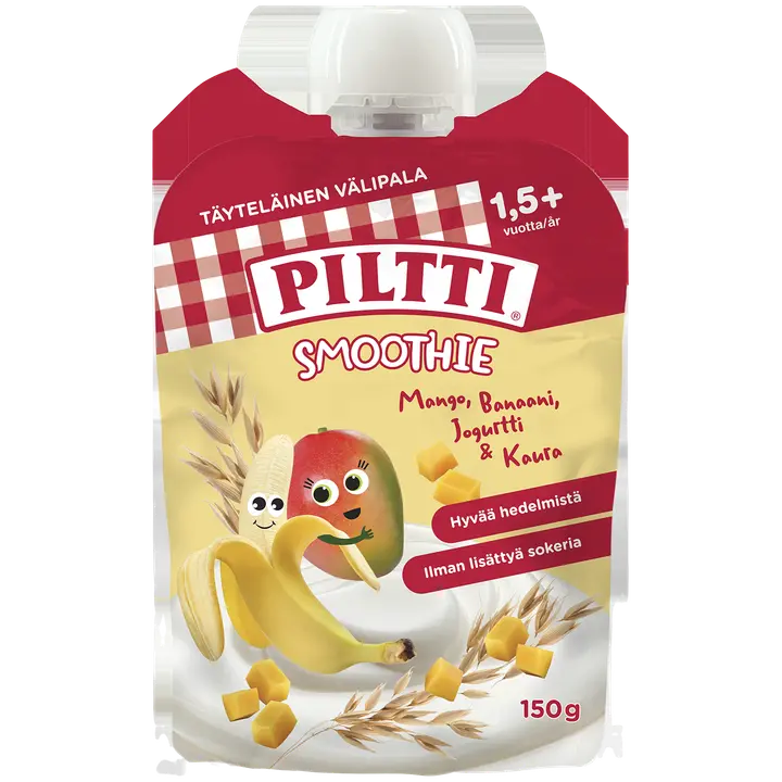 Piltti 150g Smoothie Jogurtti-mango-banaani-kaura 1,5v+ annospussi