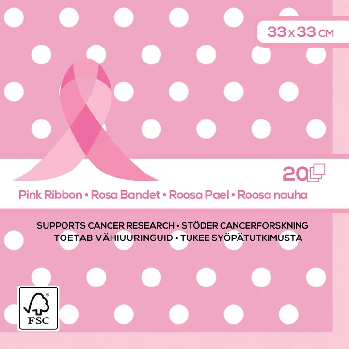 Salvrätt 33x33cm roosa/valge FSC