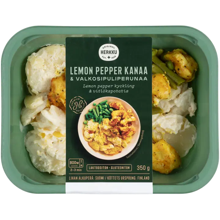 Herkku Lemon pepper kanaa & valkosipuliperunaa 350g