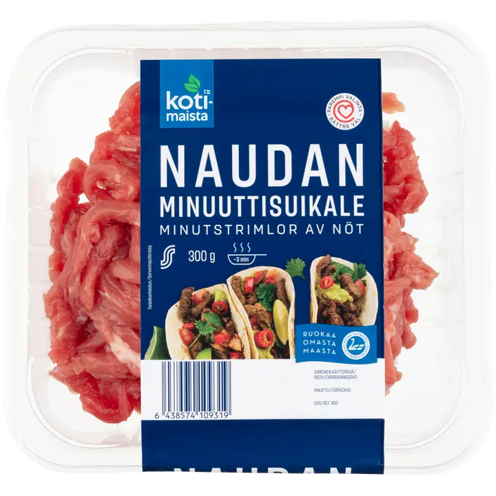 Kotimaista naudan minuuttisuikale 300g