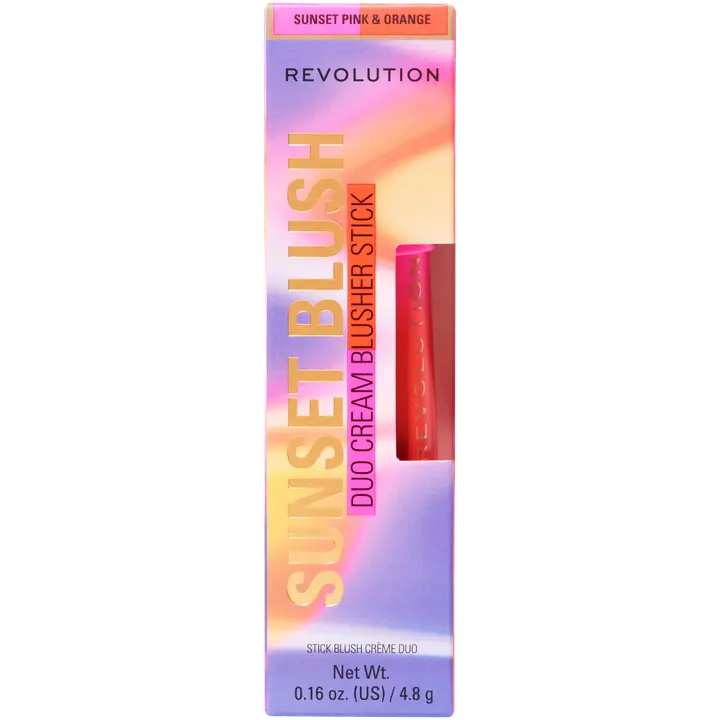 Makeup Revolution sunset duo poskipunapuikko 4,8g sunset pink & orange