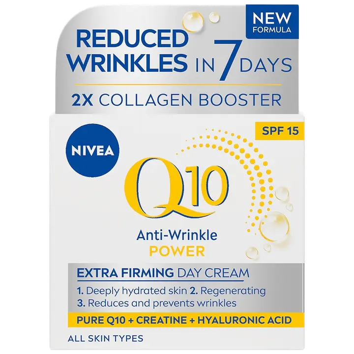 NIVEA 50ml Q10 Anti-Wrinkle Power Extra Firming Day Cream SK15 -päivävoide