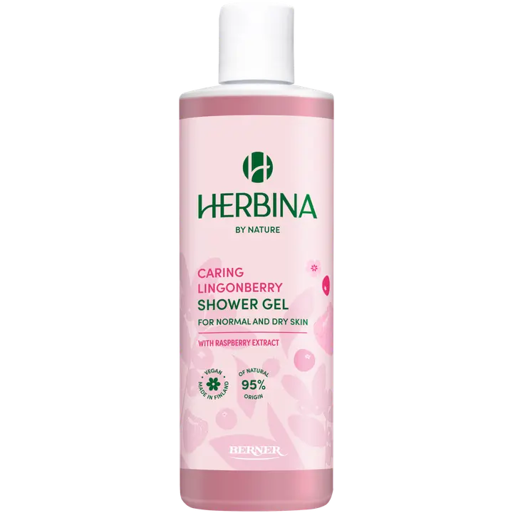 Herbina 250ml suihkugeeli Caring Lingonberry