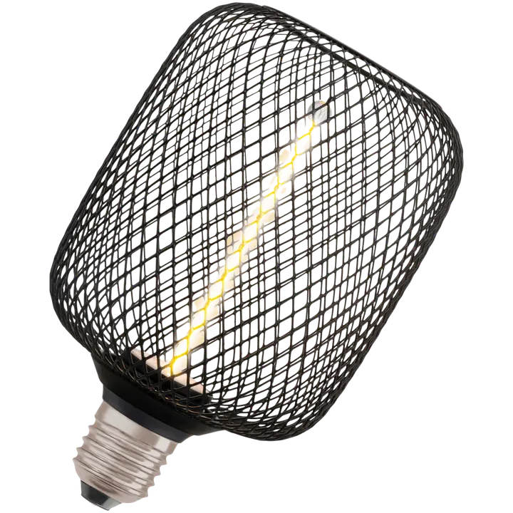 OSRAM LED-sisustuslamppu Decor Straw Square 100mm 3,5W 110lm 1800K E27 musta