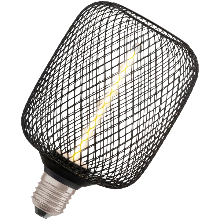 OSRAM LED-sisustuslamppu Decor Straw Square 100mm 3,5W 110lm 1800K E27 musta
