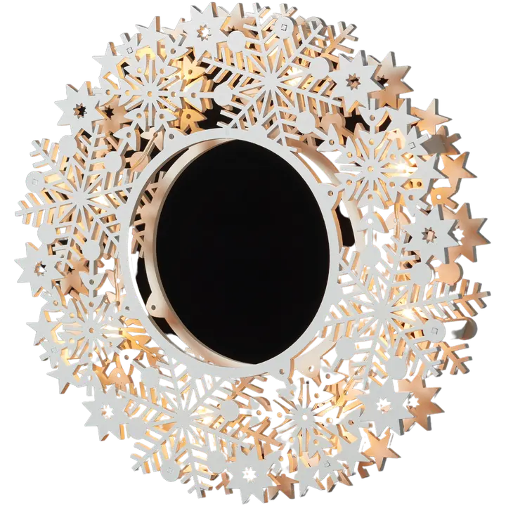 Valguspärg 8LED lumehelbed 30 cm, patareid 2 AA ei ole pakendis, sise