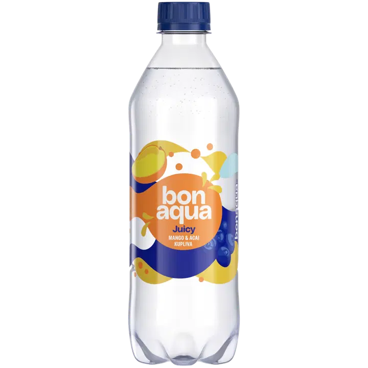 Bonaqua Juicy Mango & Acai Hiilihapotettu juoma plo 0.5 L