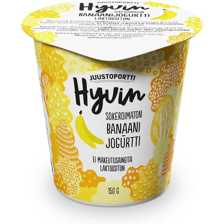 Juustoportti Hyvin jogurtti 150 g banaani laktoositon