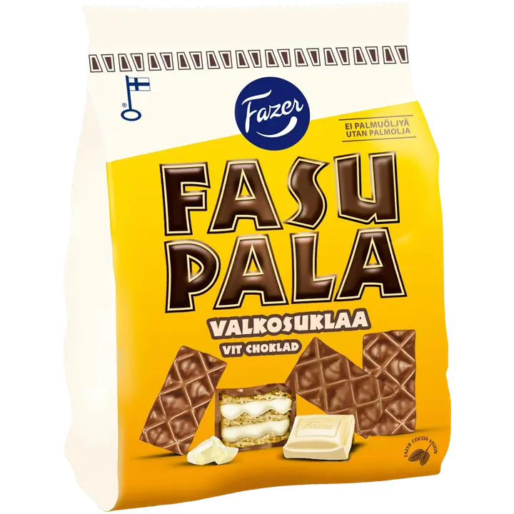 Fazer Fasupala Valkosuklaa vohvelikeksi 199g