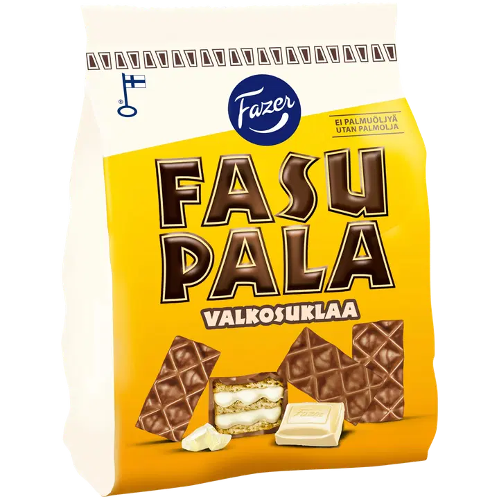 Fazer Fasupala Valkosuklaa vohvelikeksi 199g
