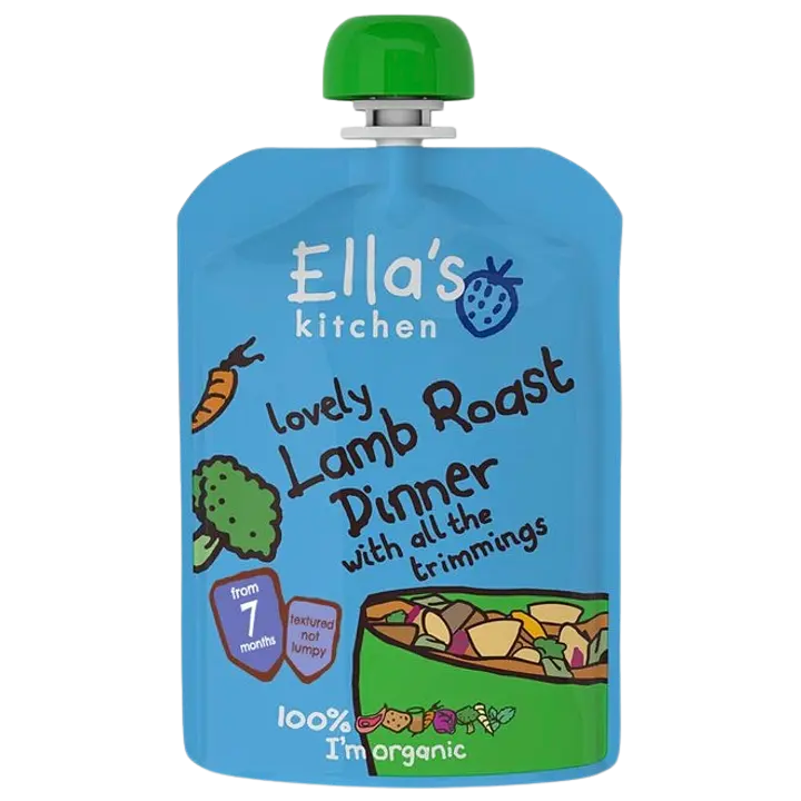 Ella´s Kitchen köögiviljapüree lambalihaga 130 g, öko, alates 7-elukuust