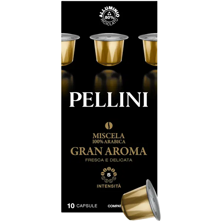 Pellini Gran Aroma kahvikapseli alumiini 55g Nespresso