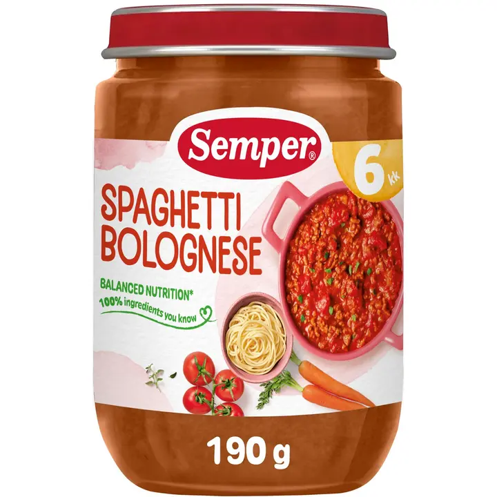 Semper Spaghetti Bolognese 6kk lastenateria 190g
